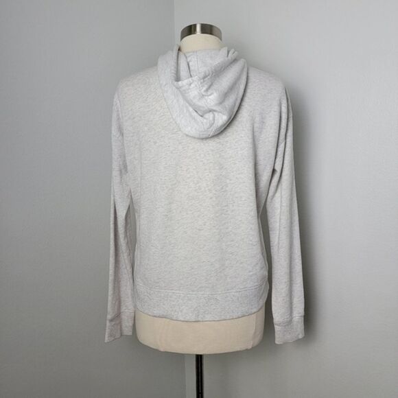 Victoria's Secret Gray Hooded Sweatshirt Metallic Graphic & Angel Wings Medium - Picture 5 of 9